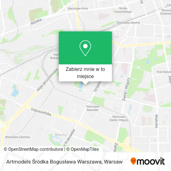 Mapa Artmodels Śródka Bogusława Warszawa