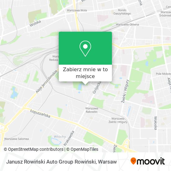 Mapa Janusz Rowiński Auto Group Rowiński