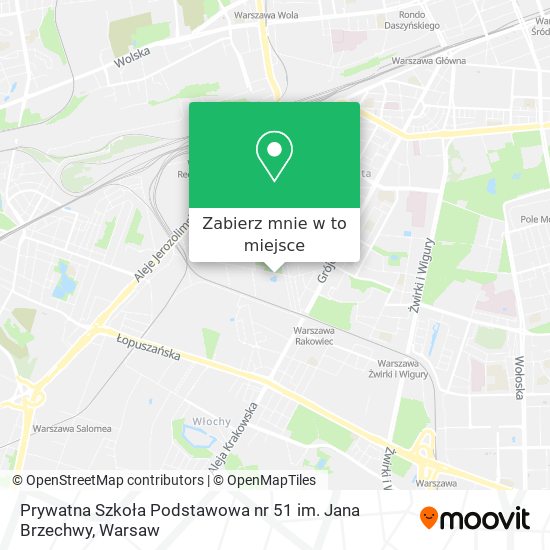 Mapa Prywatna Szkoła Podstawowa nr 51 im. Jana Brzechwy