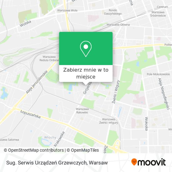 Mapa Sug. Serwis Urządzeń Grzewczych