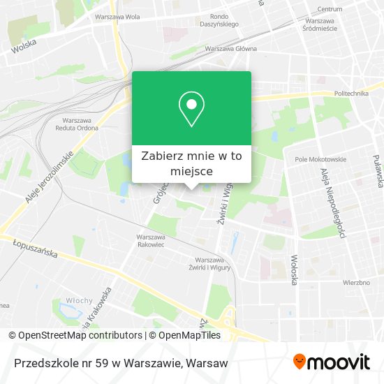 Mapa Przedszkole nr 59 w Warszawie