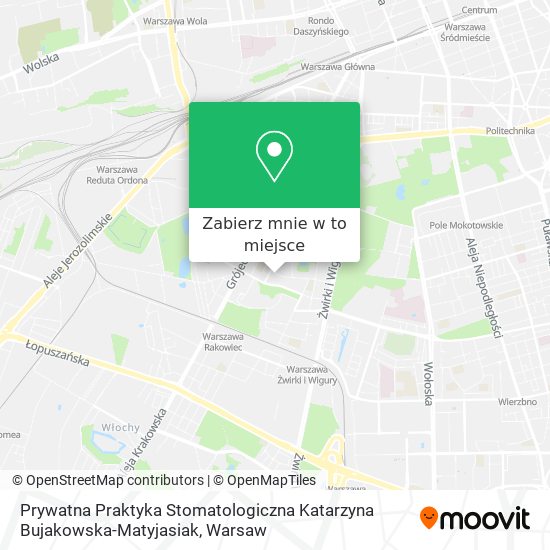 Mapa Prywatna Praktyka Stomatologiczna Katarzyna Bujakowska-Matyjasiak