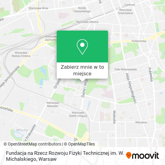 Mapa Fundacja na Rzecz Rozwoju Fizyki Technicznej im. W. Michalskiego