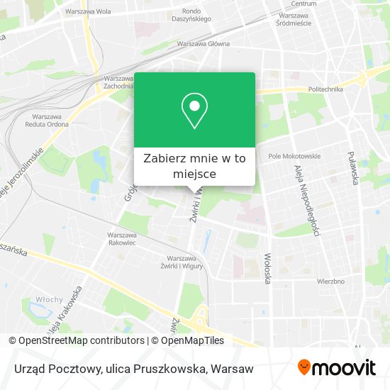 Mapa Urząd Pocztowy, ulica Pruszkowska