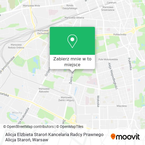 Mapa Alicja Elżbieta Staroń Kancelaria Radcy Prawnego Alicja Staroń