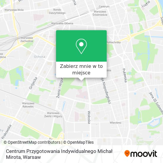 Mapa Centrum Przygotowania Indywidualnego Michał Mirota