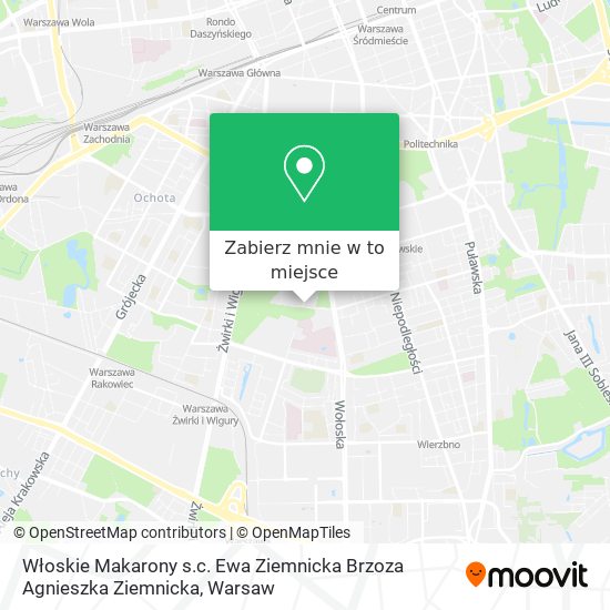 Mapa Włoskie Makarony s.c. Ewa Ziemnicka Brzoza Agnieszka Ziemnicka