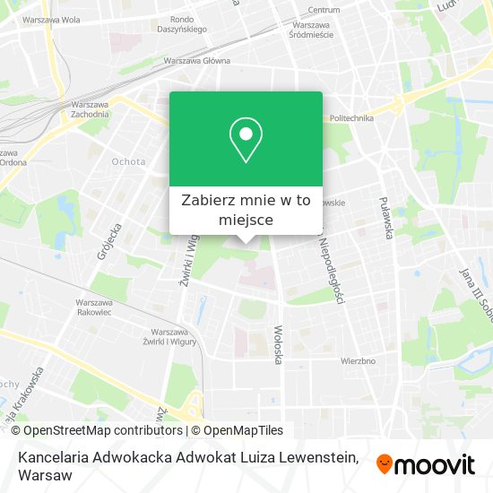 Mapa Kancelaria Adwokacka Adwokat Luiza Lewenstein