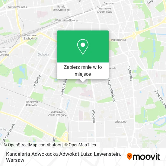 Mapa Kancelaria Adwokacka Adwokat Luiza Lewenstein