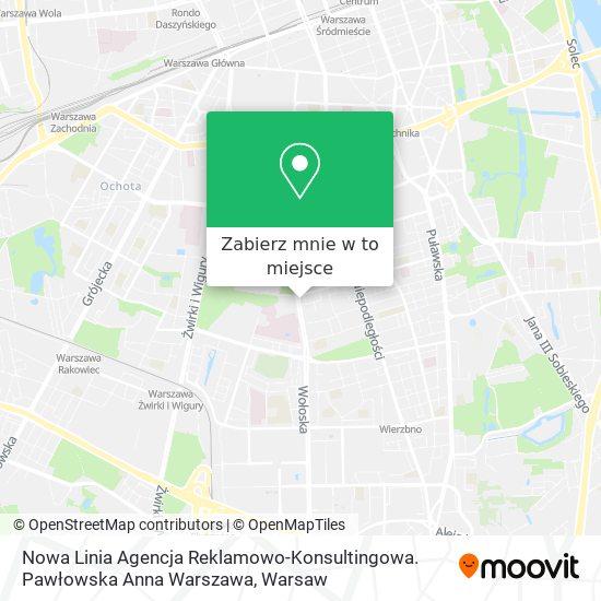 Mapa Nowa Linia Agencja Reklamowo-Konsultingowa. Pawłowska Anna Warszawa