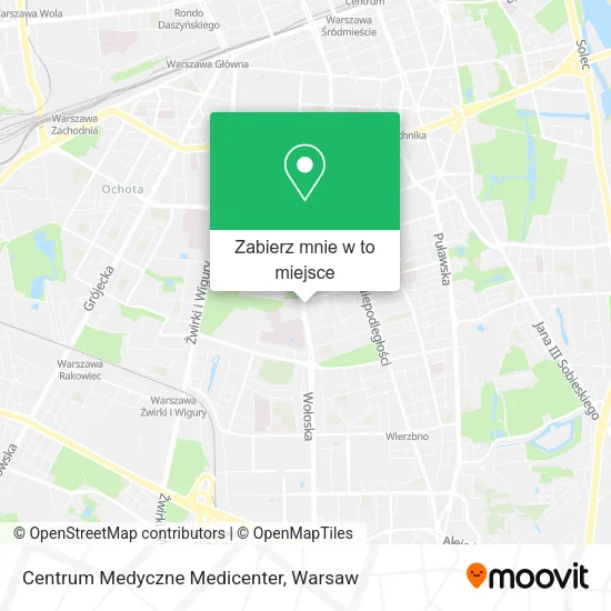Mapa Centrum Medyczne Medicenter