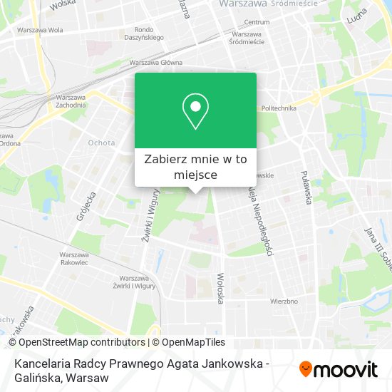 Mapa Kancelaria Radcy Prawnego Agata Jankowska - Galińska