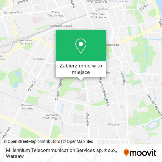 Mapa Millennium Telecommunication Services sp. z o.o.