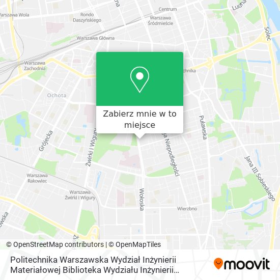 Mapa Politechnika Warszawska Wydział Inżynierii Materiałowej Biblioteka Wydziału Inżynierii Materiałowej