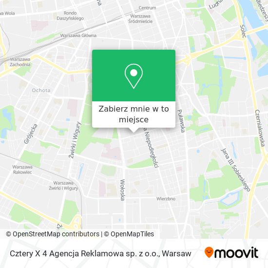 Mapa Cztery X 4 Agencja Reklamowa sp. z o.o.