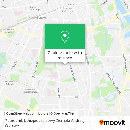 Mapa Pośrednik Ubezpieczeniowy Ziemski Andrzej