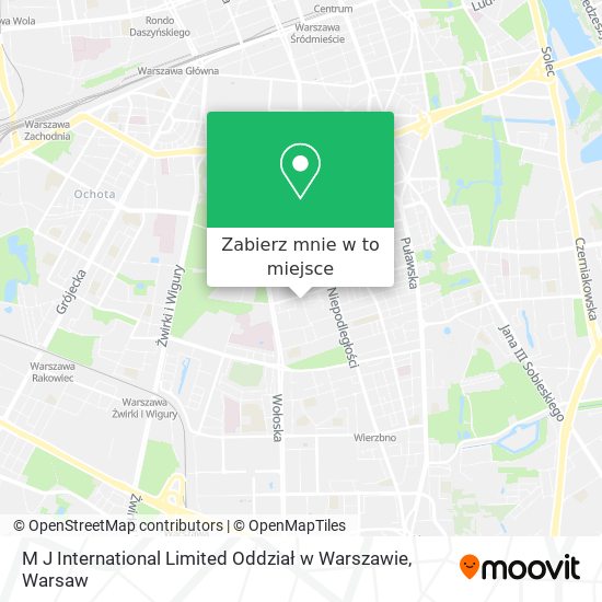 Mapa M J International Limited Oddział w Warszawie