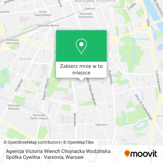 Mapa Agencja Victoria Wiench Chojnacka Wodzińska Spółka Cywilna - Varsovia