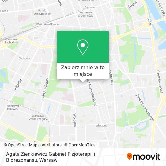 Mapa Agata Zienkiewicz Gabinet Fizjoterapii i Biorezonansu