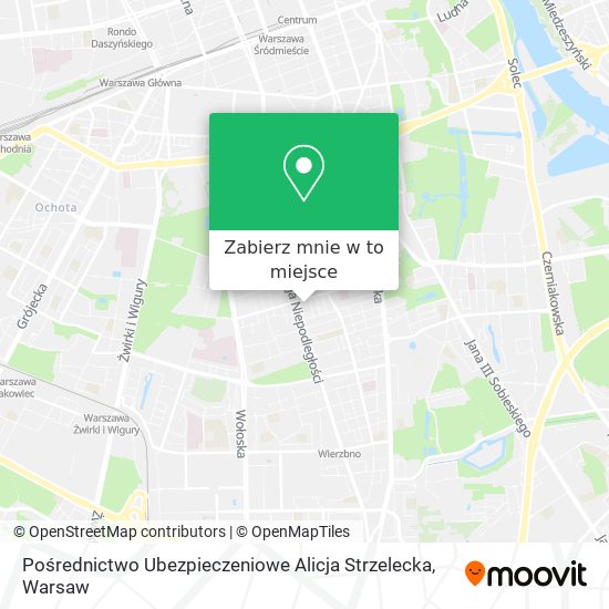 Mapa Pośrednictwo Ubezpieczeniowe Alicja Strzelecka