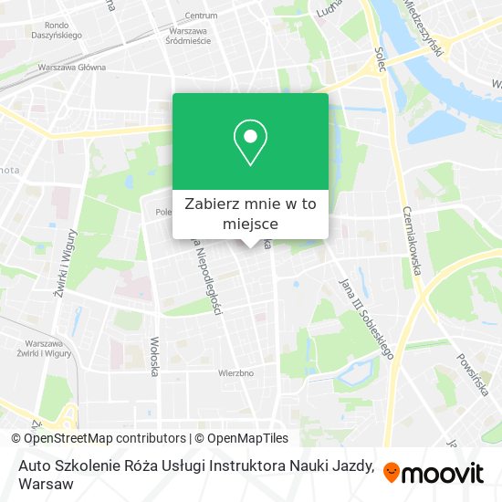 Mapa Auto Szkolenie Róża Usługi Instruktora Nauki Jazdy