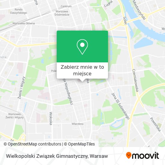 Mapa Wielkopolski Związek Gimnastyczny