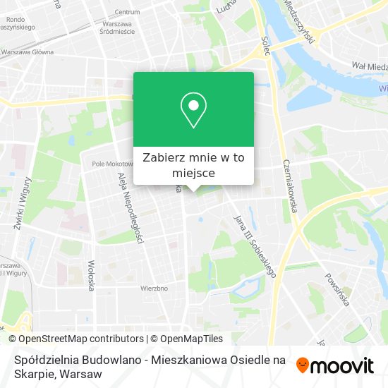 Mapa Spółdzielnia Budowlano - Mieszkaniowa Osiedle na Skarpie