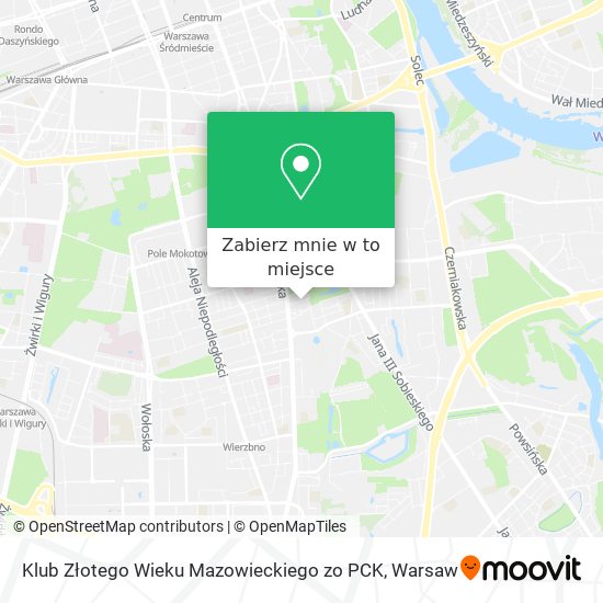 Mapa Klub Złotego Wieku Mazowieckiego zo PCK