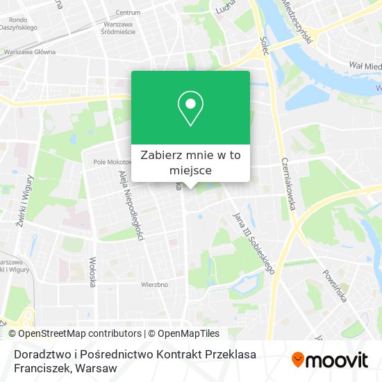 Mapa Doradztwo i Pośrednictwo Kontrakt Przeklasa Franciszek