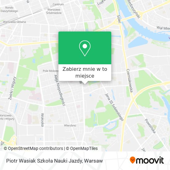 Mapa Piotr Wasiak Szkoła Nauki Jazdy