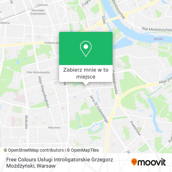 Mapa Free Colours Usługi Introligatorskie Grzegorz Możdżyński