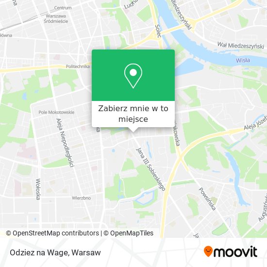 Mapa Odziez na Wage