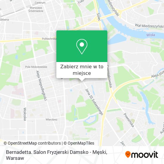 Mapa Bernadetta. Salon Fryzjerski Damsko - Męski