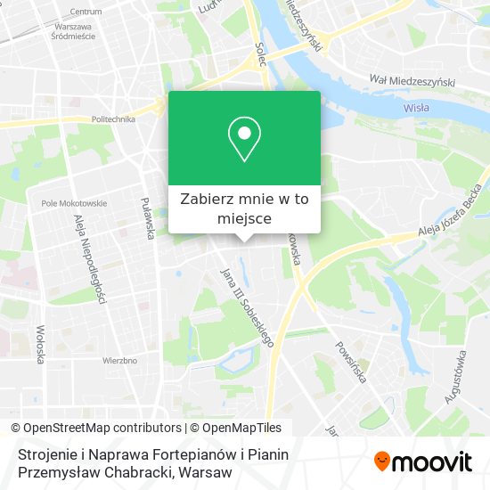 Mapa Strojenie i Naprawa Fortepianów i Pianin Przemysław Chabracki