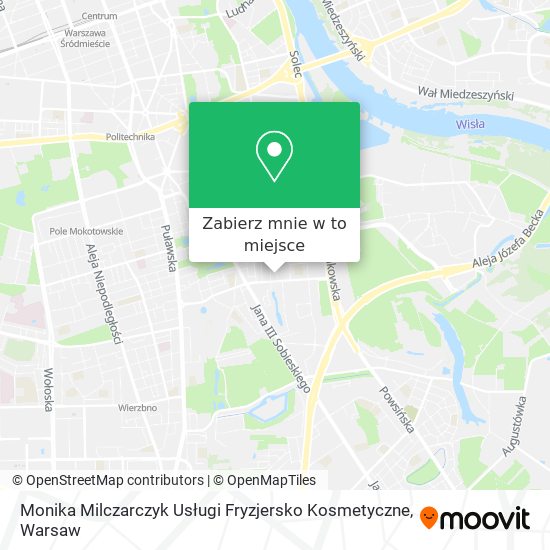 Mapa Monika Milczarczyk Usługi Fryzjersko Kosmetyczne