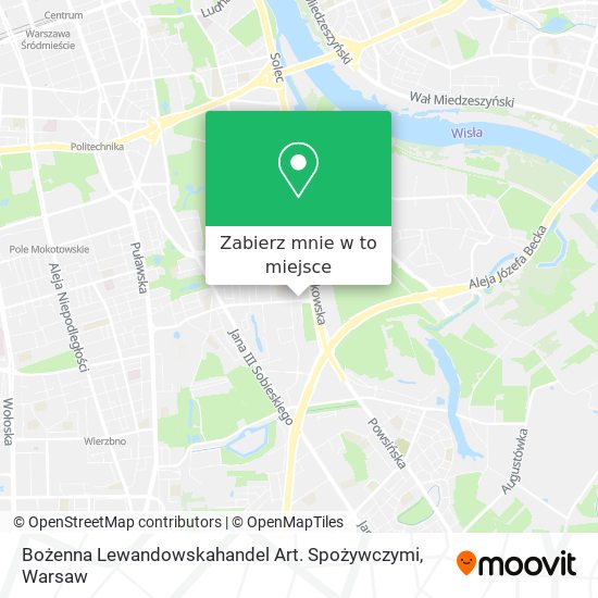 Mapa Bożenna Lewandowskahandel Art. Spożywczymi