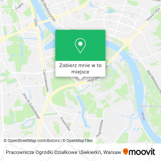 Mapa Pracownicze Ogródki Działkowe \Siekierki\