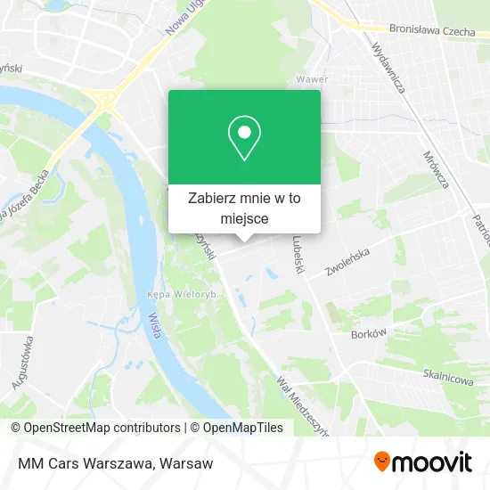 Mapa MM Cars Warszawa