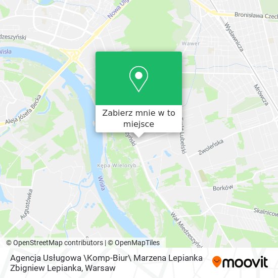 Mapa Agencja Usługowa \Komp-Biur\ Marzena Lepianka Zbigniew Lepianka