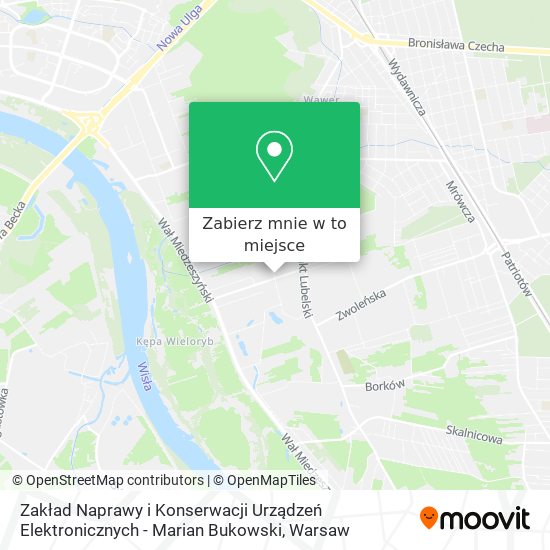 Mapa Zakład Naprawy i Konserwacji Urządzeń Elektronicznych - Marian Bukowski