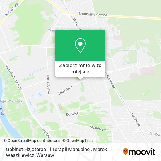 Mapa Gabinet Fizjoterapii i Terapii Manualnej. Marek Waszkiewicz