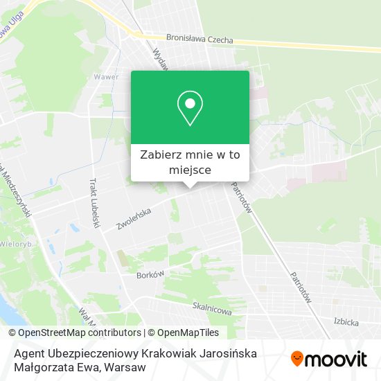 Mapa Agent Ubezpieczeniowy Krakowiak Jarosińska Małgorzata Ewa