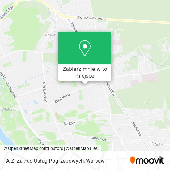 Mapa A-Z. Zakład Usług Pogrzebowych