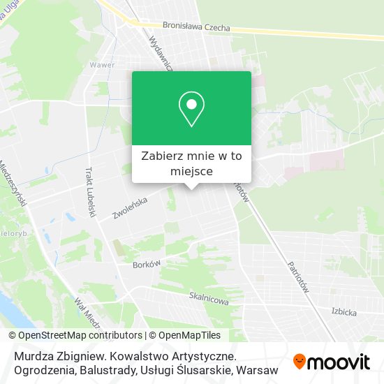 Mapa Murdza Zbigniew. Kowalstwo Artystyczne. Ogrodzenia, Balustrady, Usługi Ślusarskie