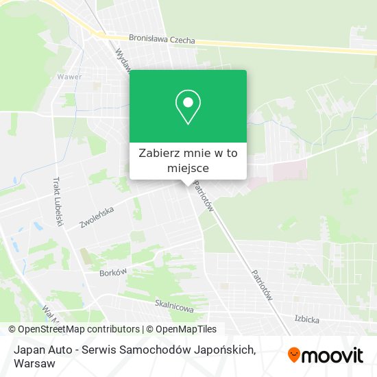 Mapa Japan Auto - Serwis Samochodów Japońskich