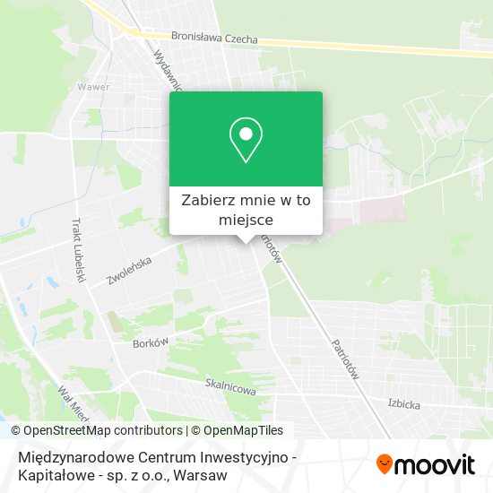 Mapa Międzynarodowe Centrum Inwestycyjno - Kapitałowe - sp. z o.o.