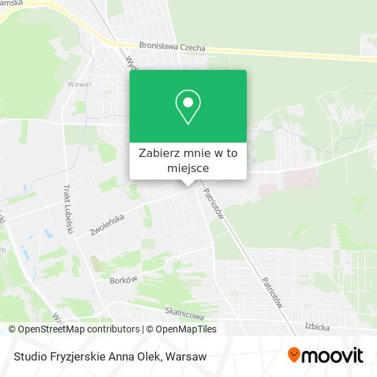 Mapa Studio Fryzjerskie Anna Olek