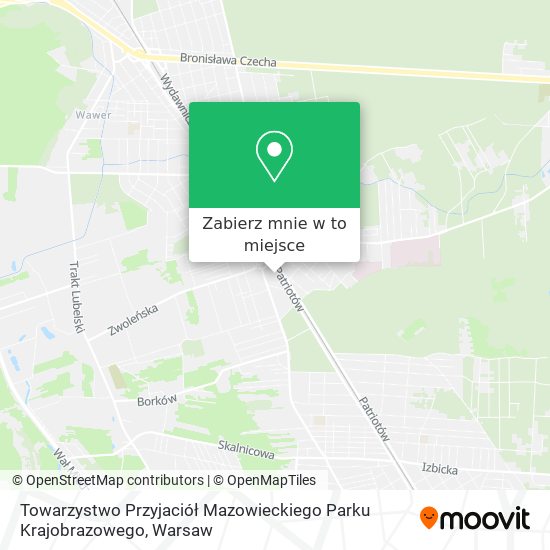 Mapa Towarzystwo Przyjaciół Mazowieckiego Parku Krajobrazowego