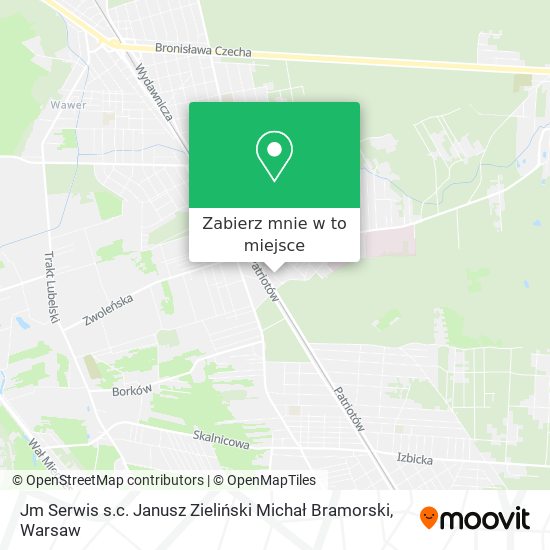 Mapa Jm Serwis s.c. Janusz Zieliński Michał Bramorski