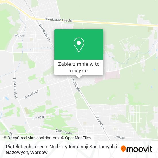 Mapa Piątek-Lech Teresa. Nadzory Instalacji Sanitarnych i Gazowych